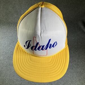 Idaho State foamie trucker hat cap rope Cameo yellow white meshback